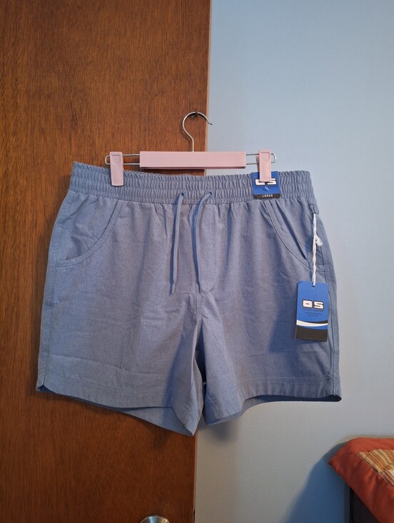 Ocean Safari Other - Ocean Safari NWT Women's Light Blue Drawstring Board Shorts Size L Inseam 5"
